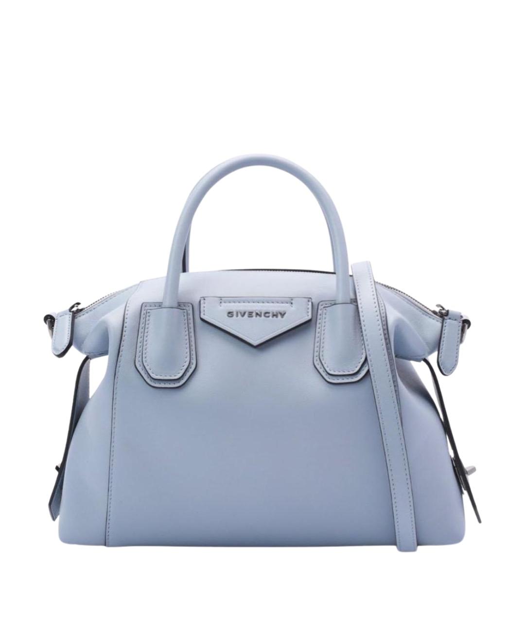 GIVENCHY Голубая кожаная сумка с короткими ручками, фото 1