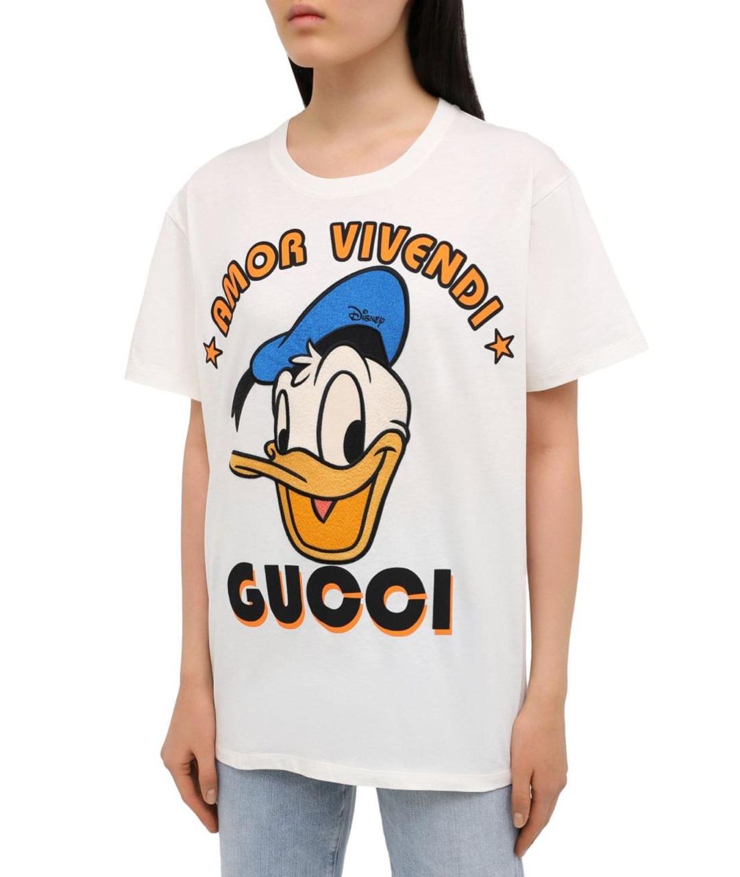 GUCCI Мульти хлопковая футболка, фото 2
