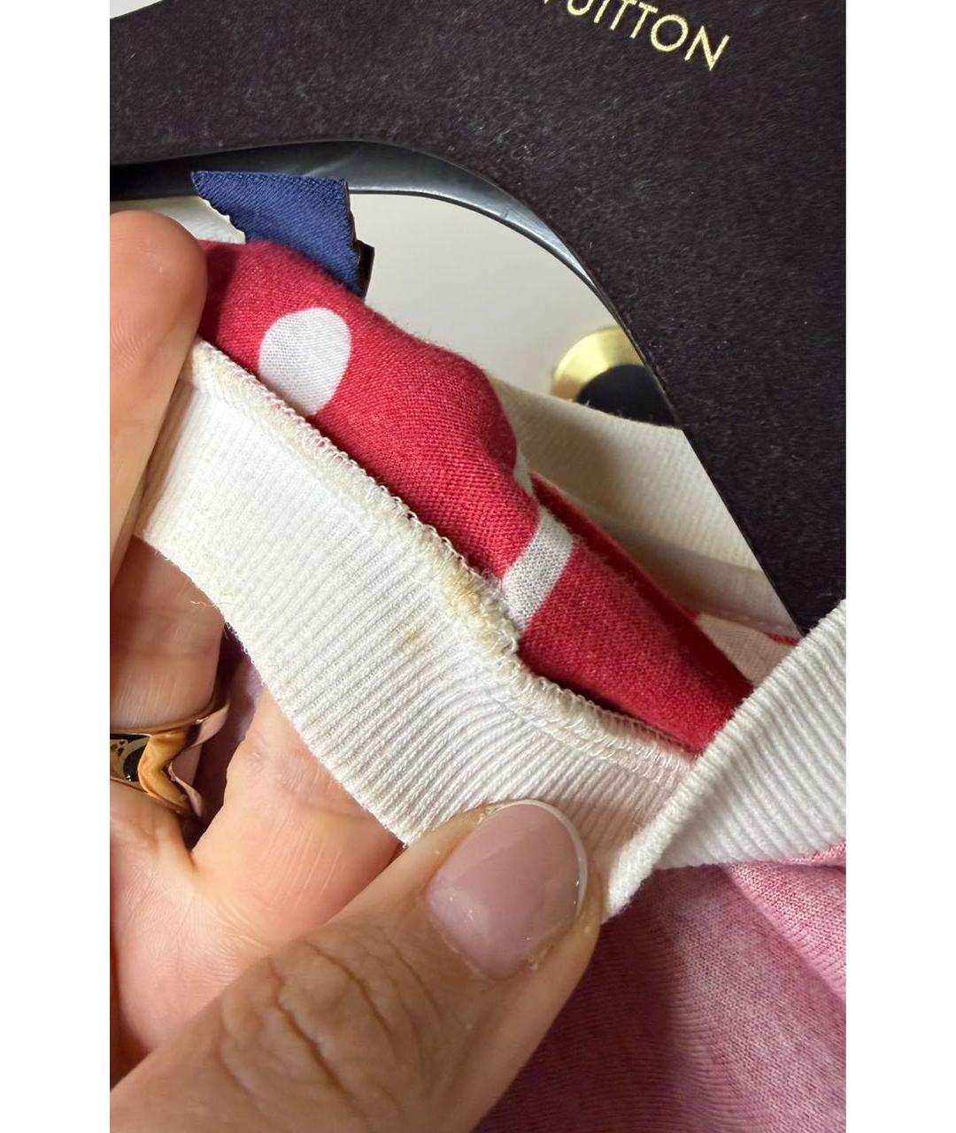LOUIS VUITTON Мульти хлопковая футболка, фото 6