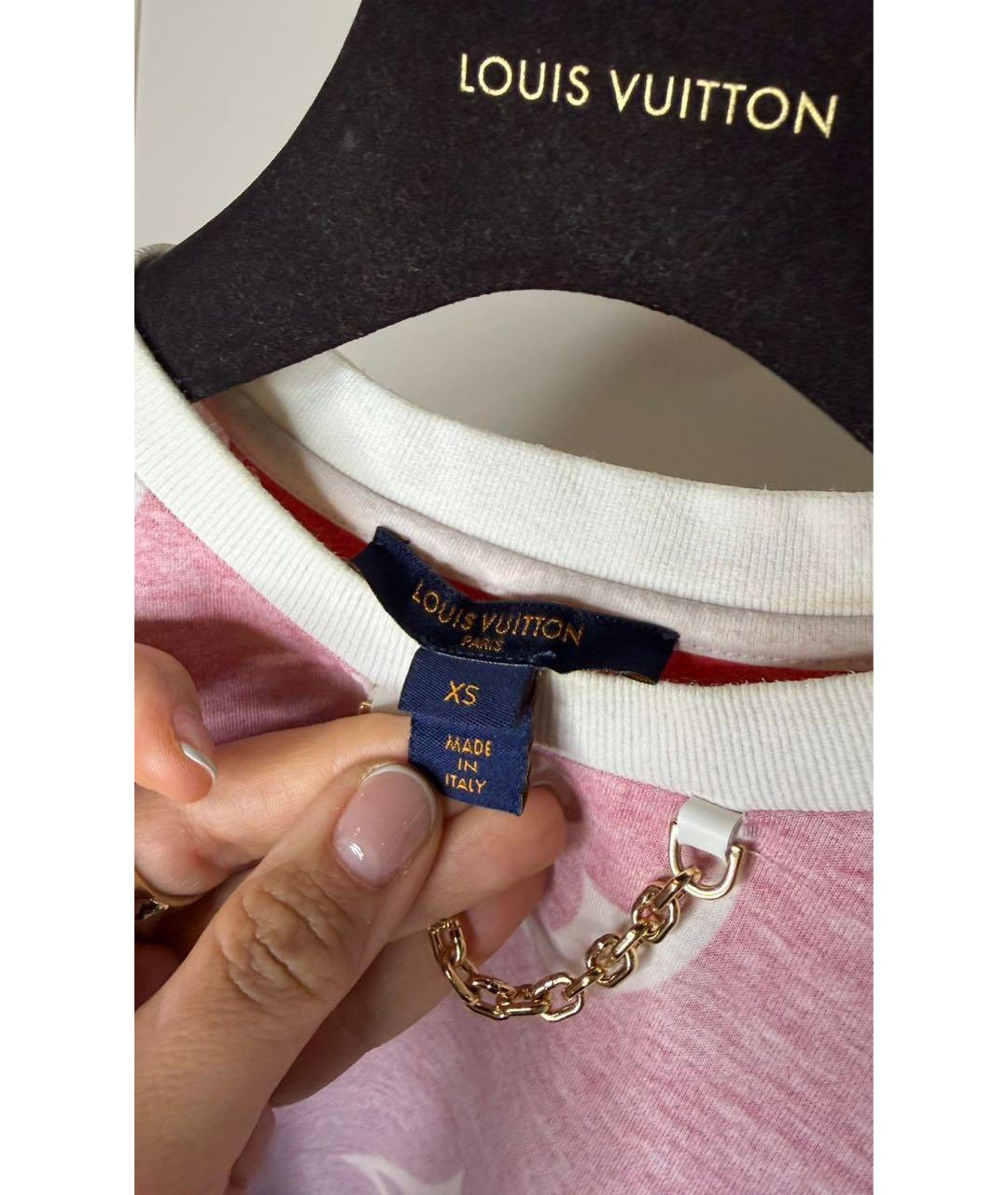 LOUIS VUITTON Мульти хлопковая футболка, фото 4
