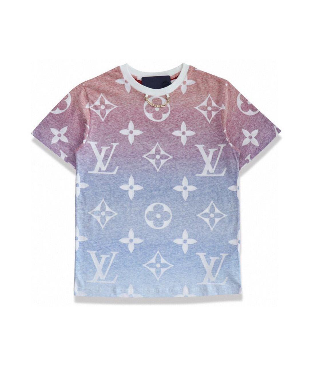 LOUIS VUITTON Мульти хлопковая футболка, фото 1