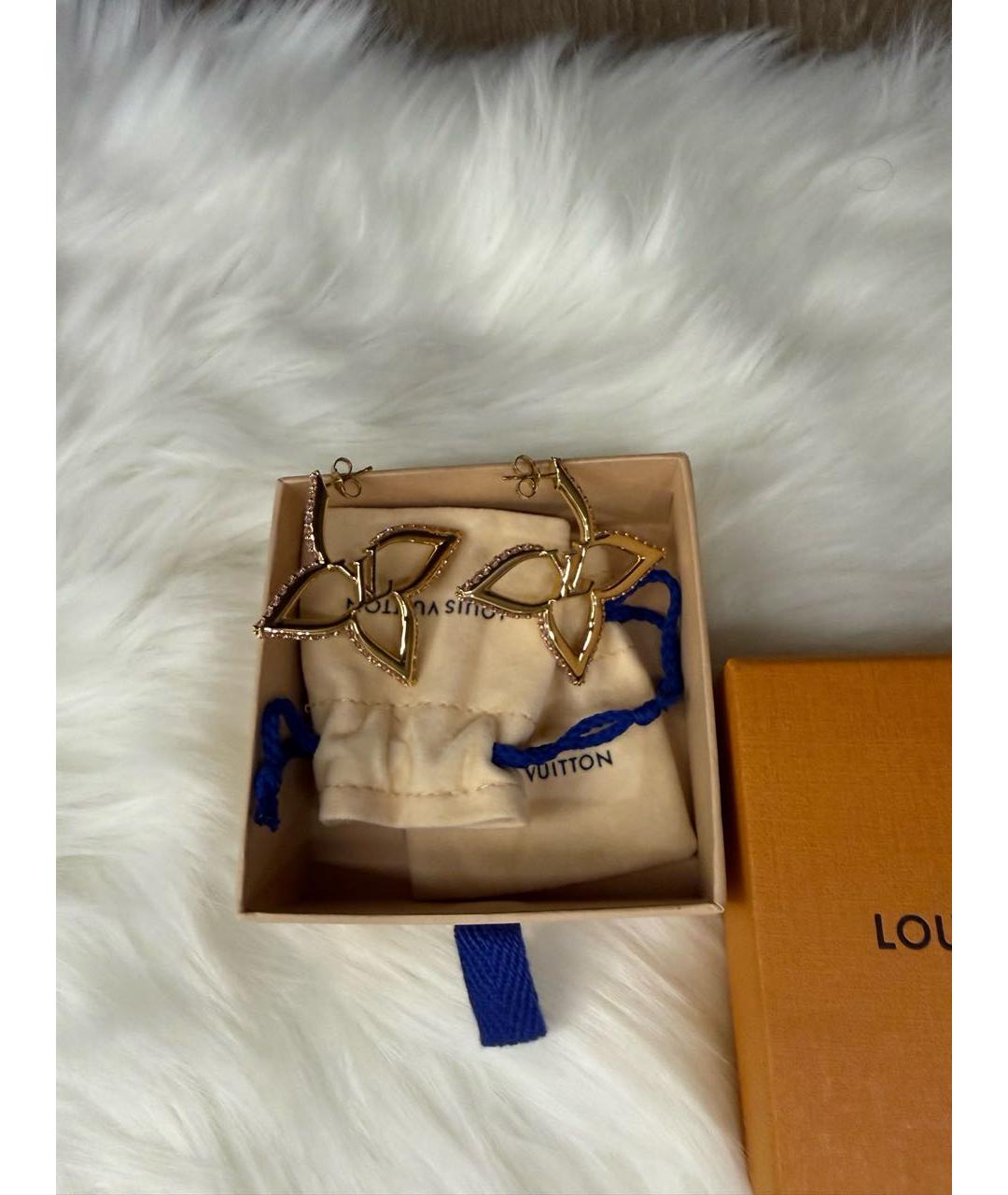 LOUIS VUITTON Золотые серьги, фото 2