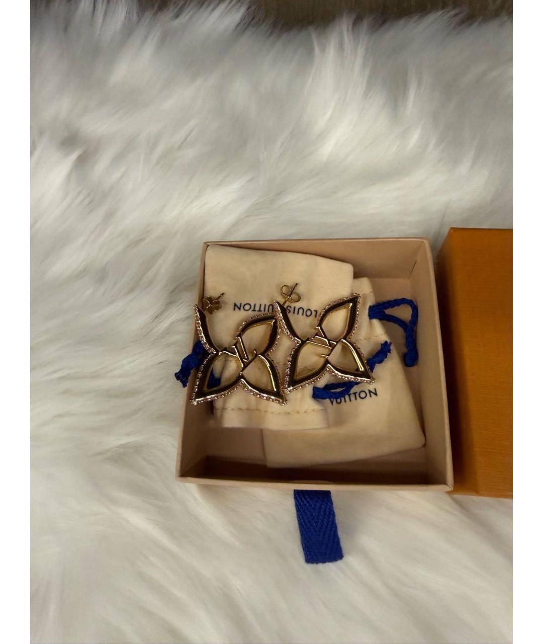 LOUIS VUITTON Золотые серьги, фото 4