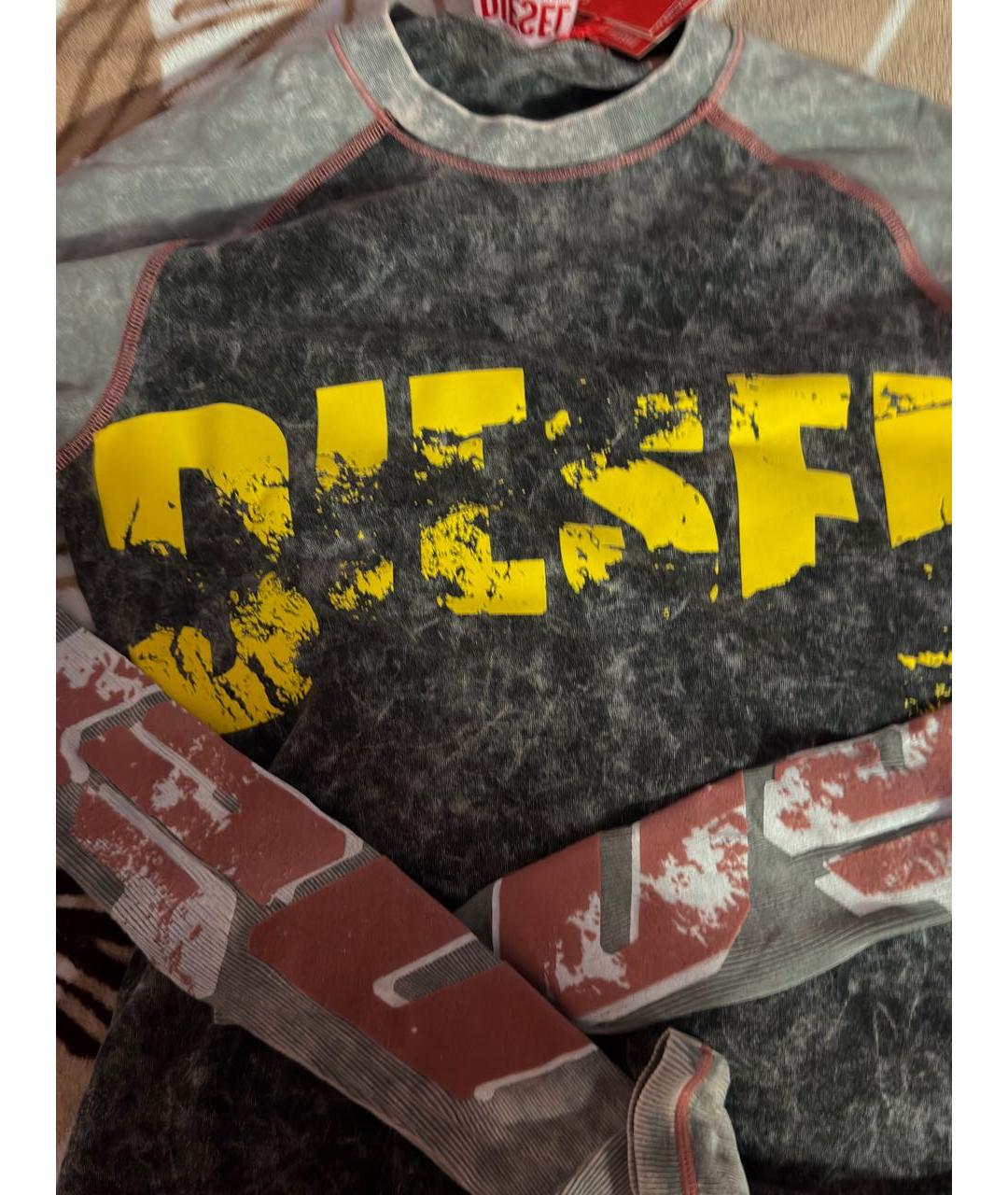 DIESEL Серое хлопковое повседневное платье, фото 5
