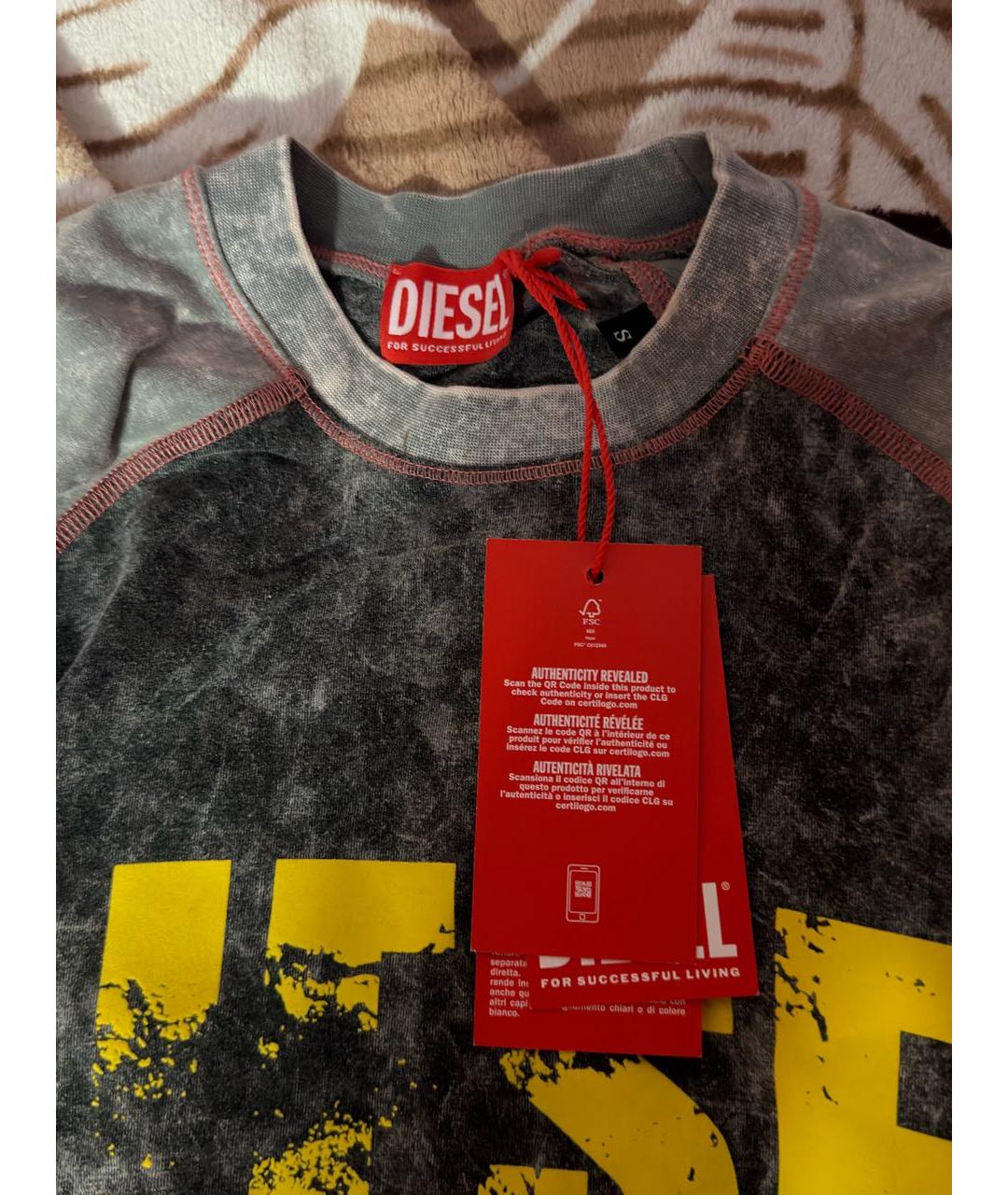 DIESEL Серое хлопковое повседневное платье, фото 6