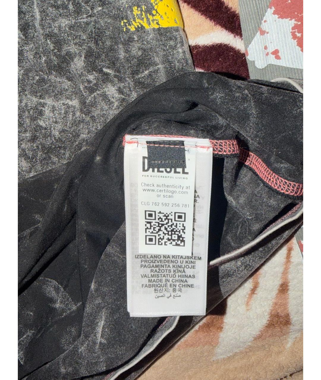 DIESEL Серое хлопковое повседневное платье, фото 7