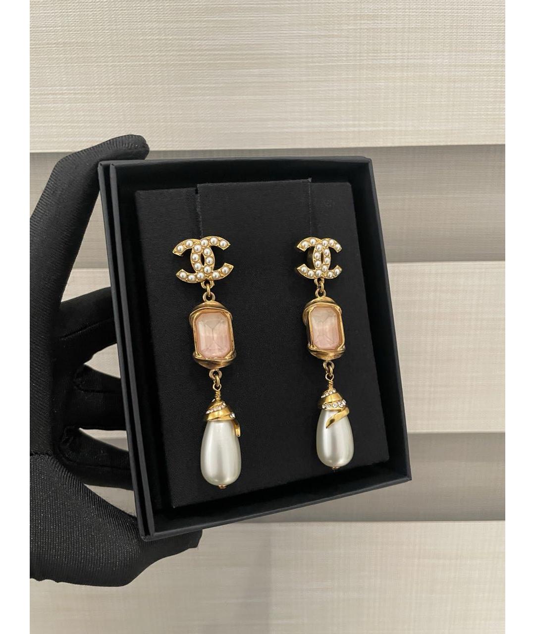 CHANEL Золотые серьги, фото 5