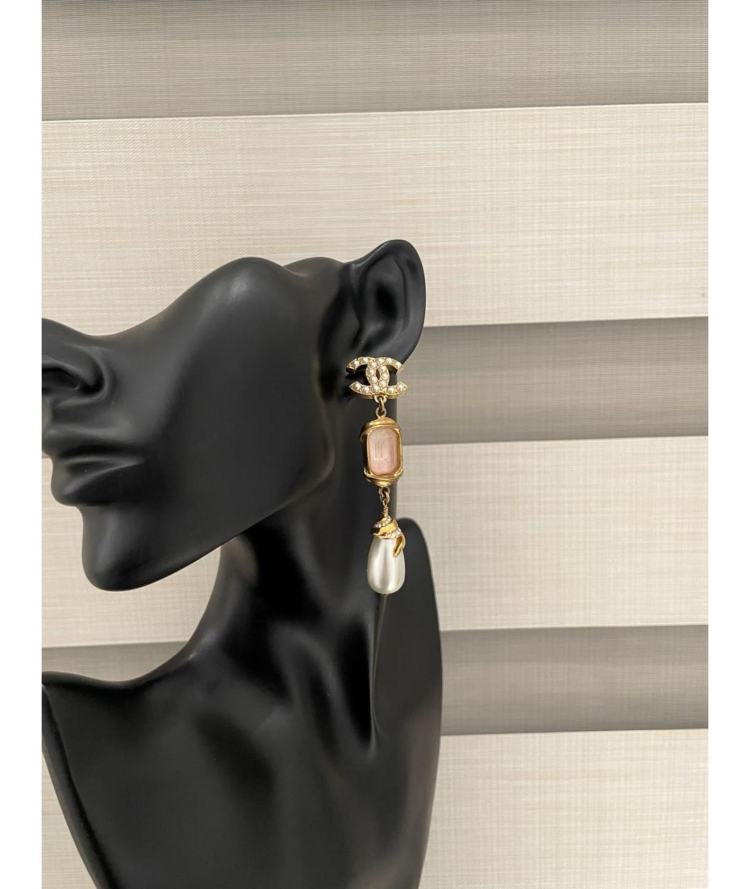CHANEL Золотые серьги, фото 6