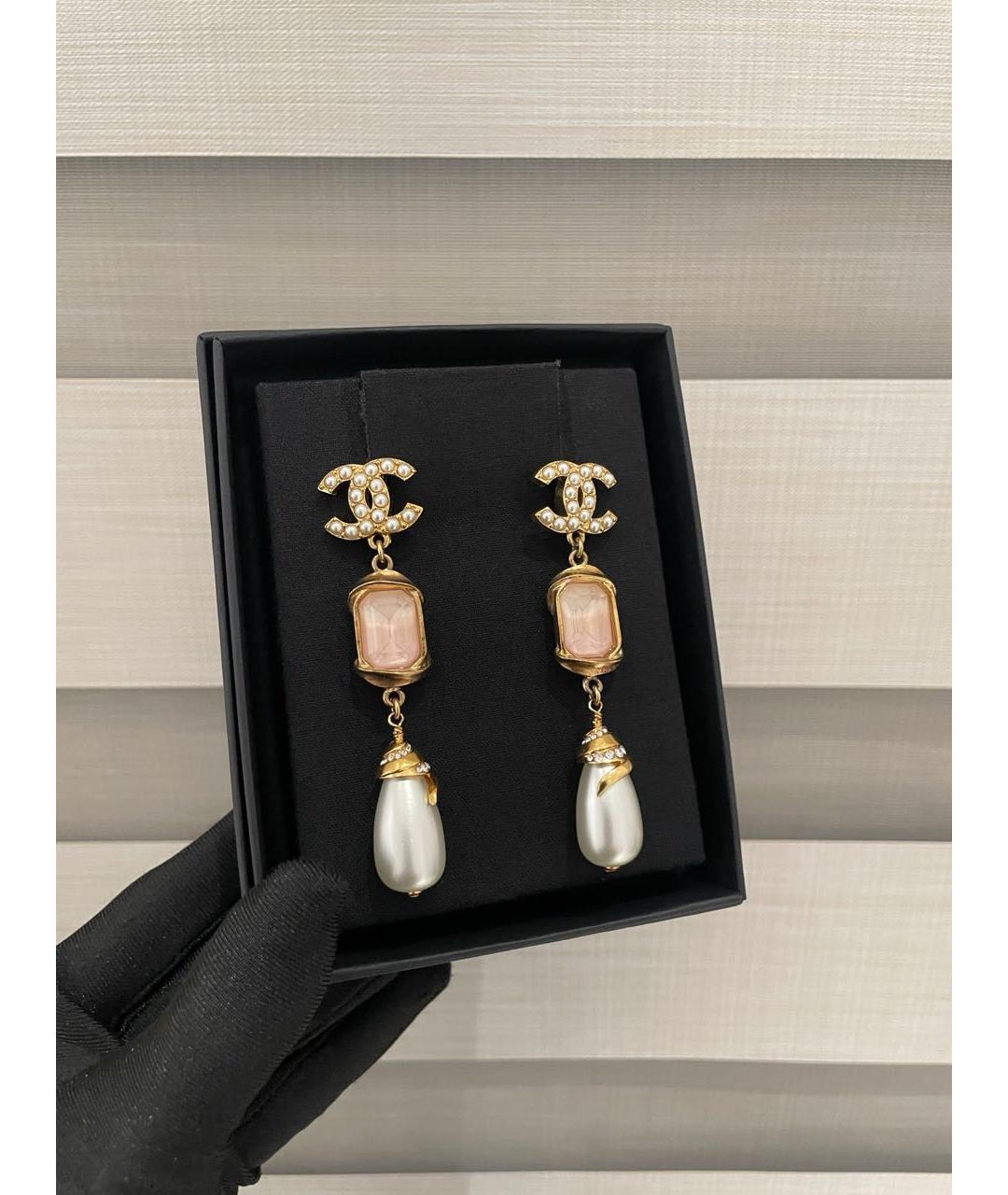CHANEL Золотые серьги, фото 4