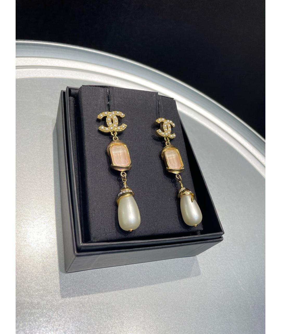 CHANEL Золотые серьги, фото 3