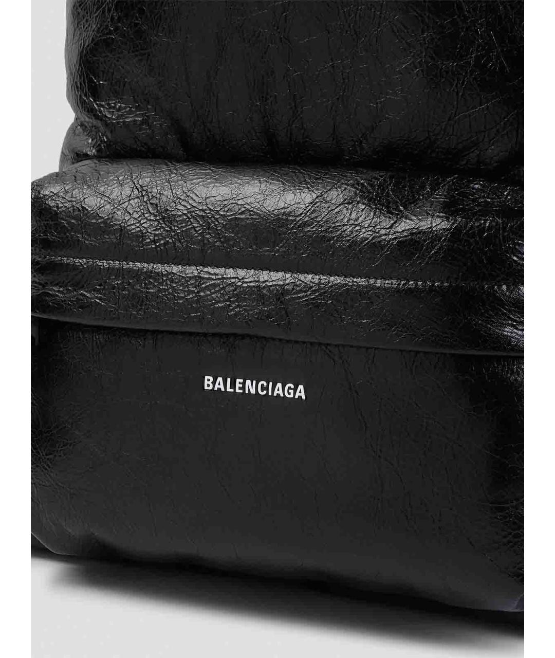 BALENCIAGA Черный кожаный рюкзак, фото 3