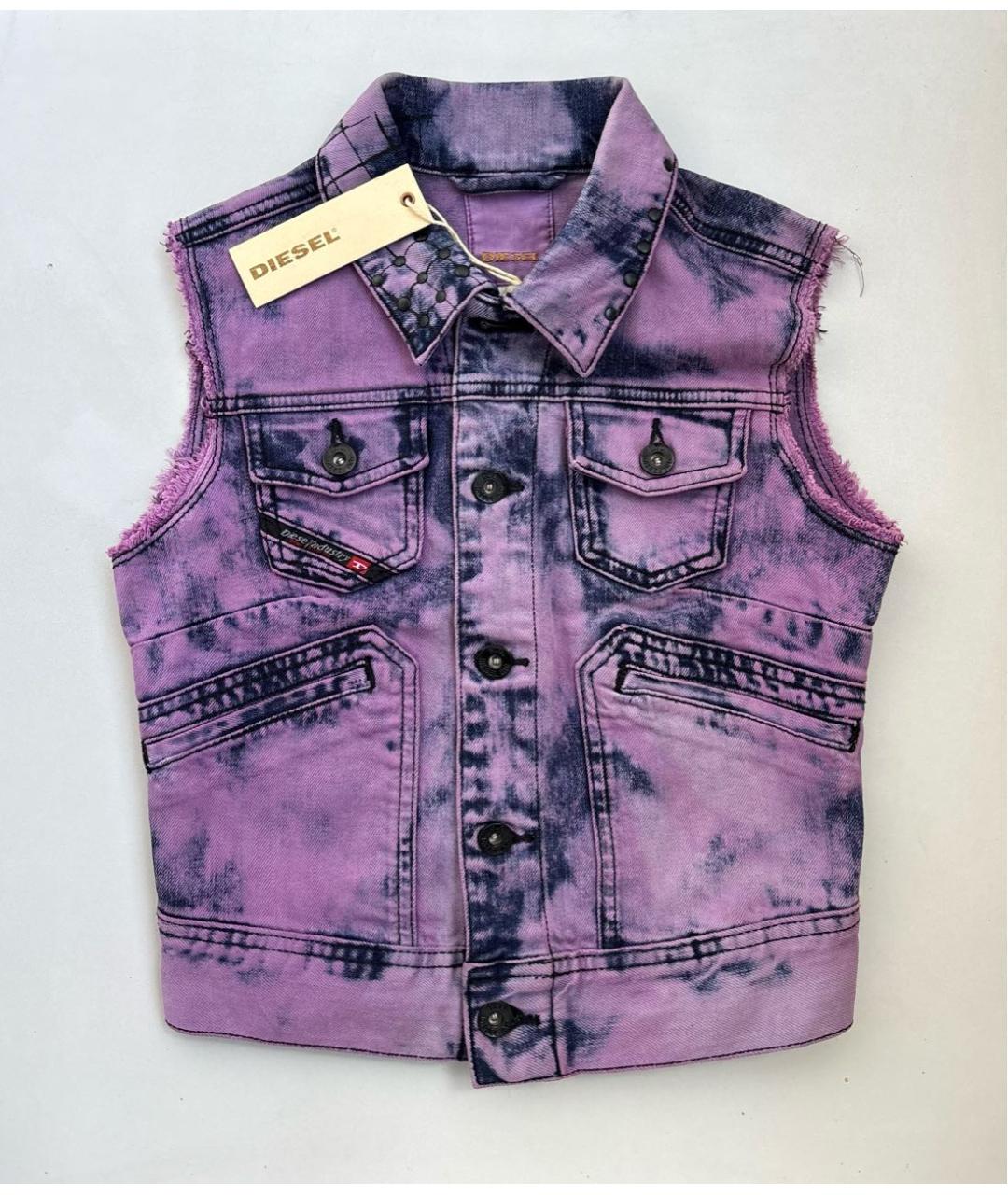 DIESEL Фиолетовый деним костюм с юбками, фото 8