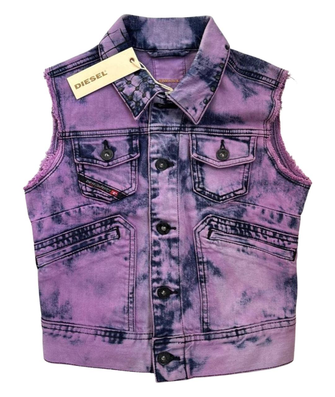 DIESEL Фиолетовый деним костюм с юбками, фото 9