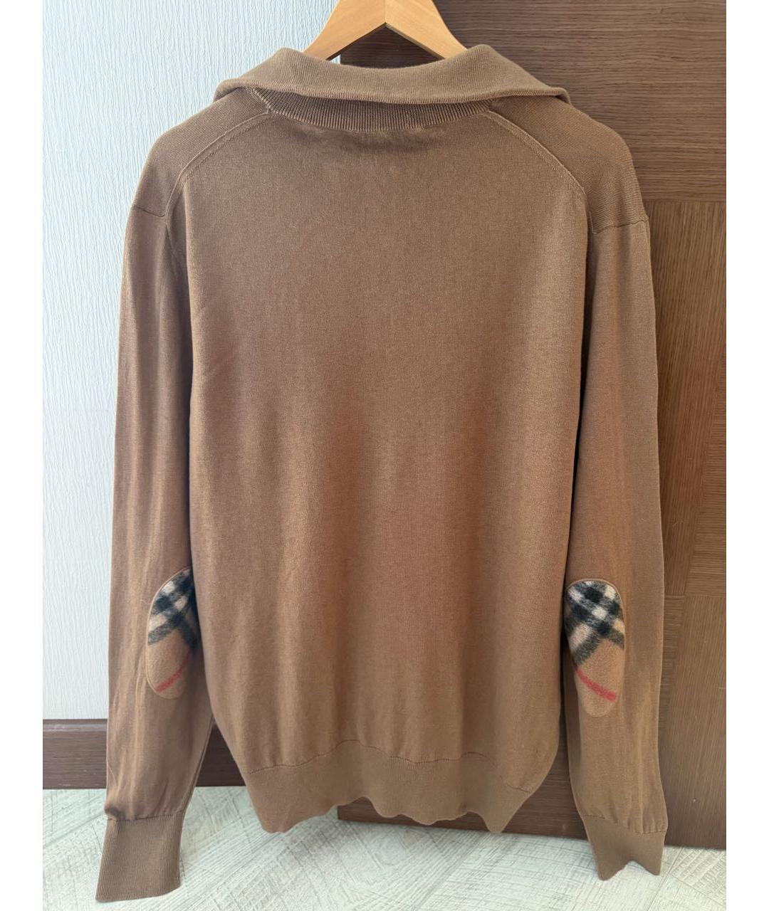 BURBERRY Коричневый кашемировый джемпер / свитер, фото 2