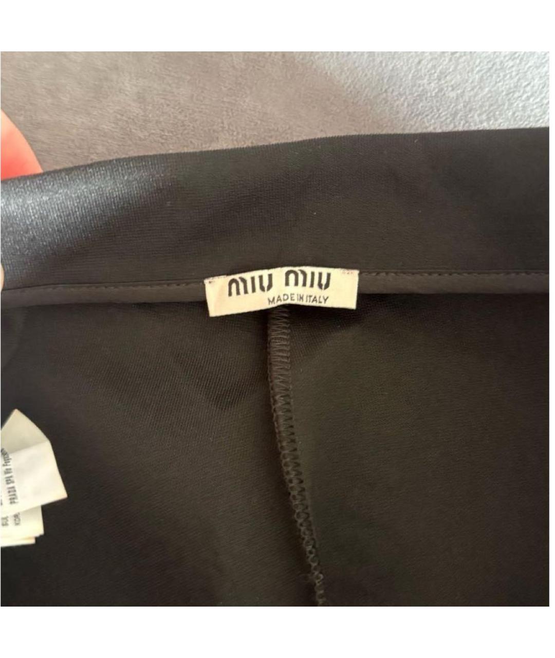 MIU MIU Черные брюки узкие, фото 6