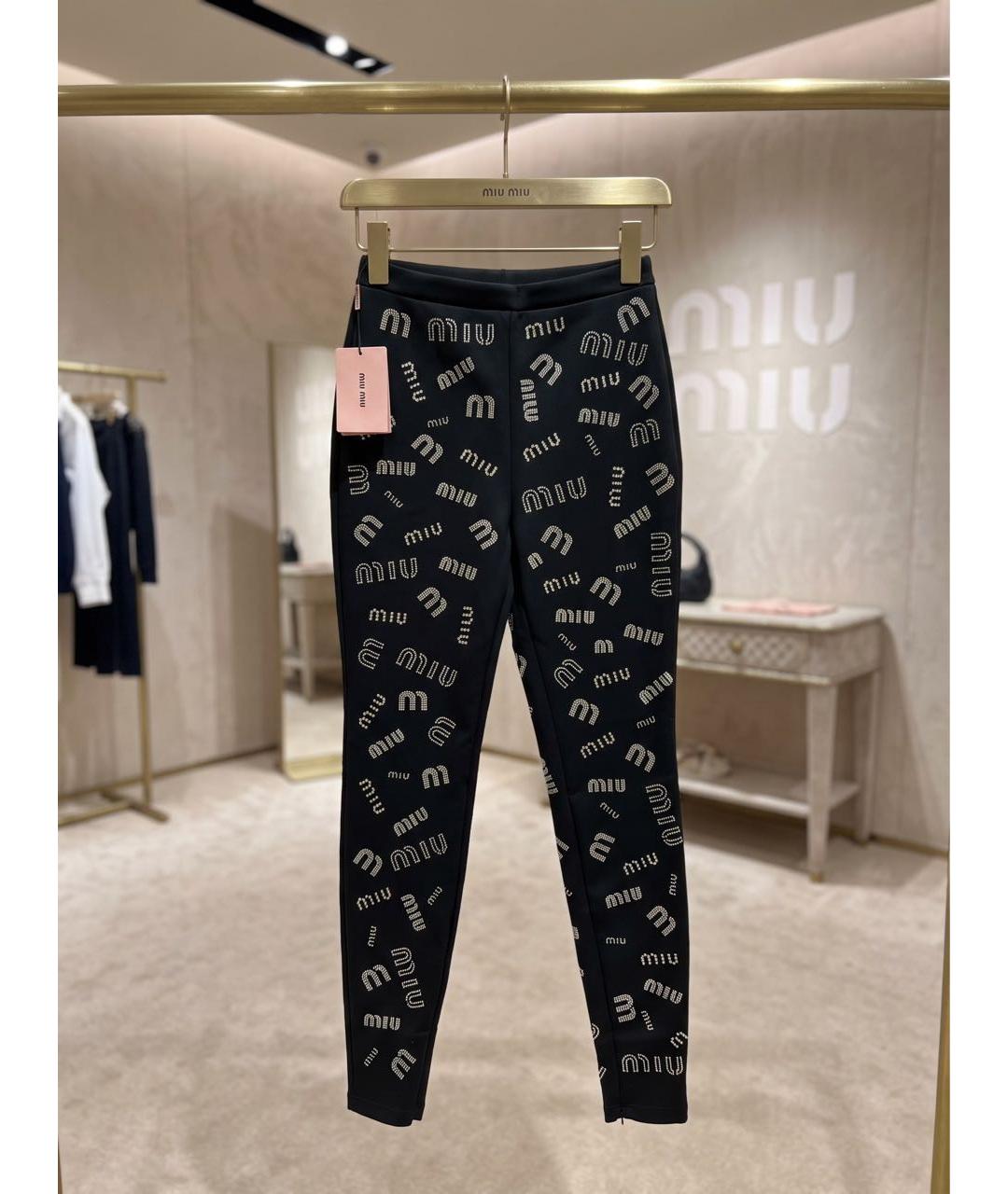 MIU MIU Черные брюки узкие, фото 7