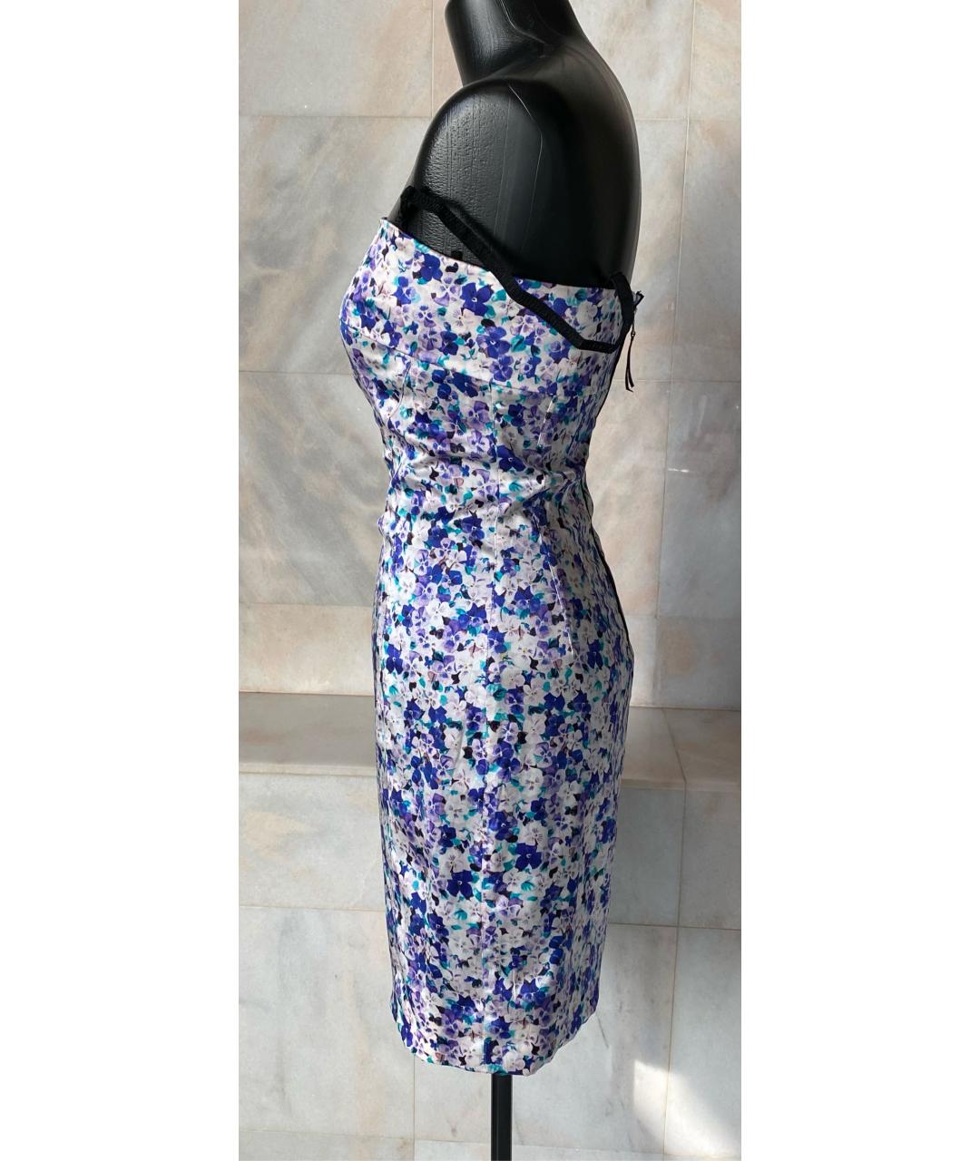 DOLCE&GABBANA Мульти шелковое коктейльное платье, фото 3