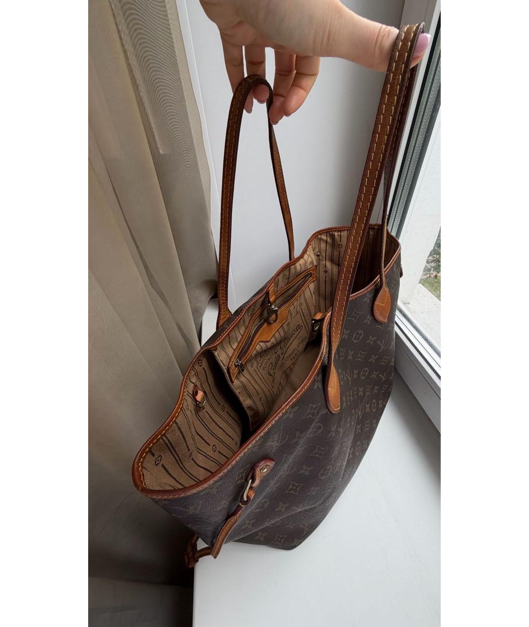 LOUIS VUITTON Коричневая сумка тоут, фото 4