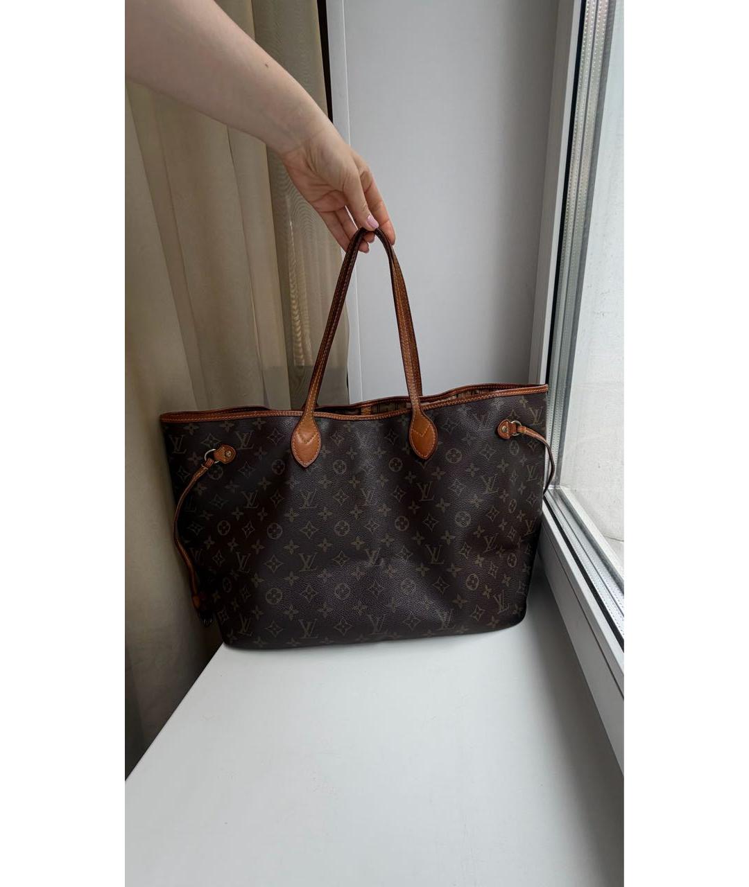 LOUIS VUITTON Коричневая сумка тоут, фото 3
