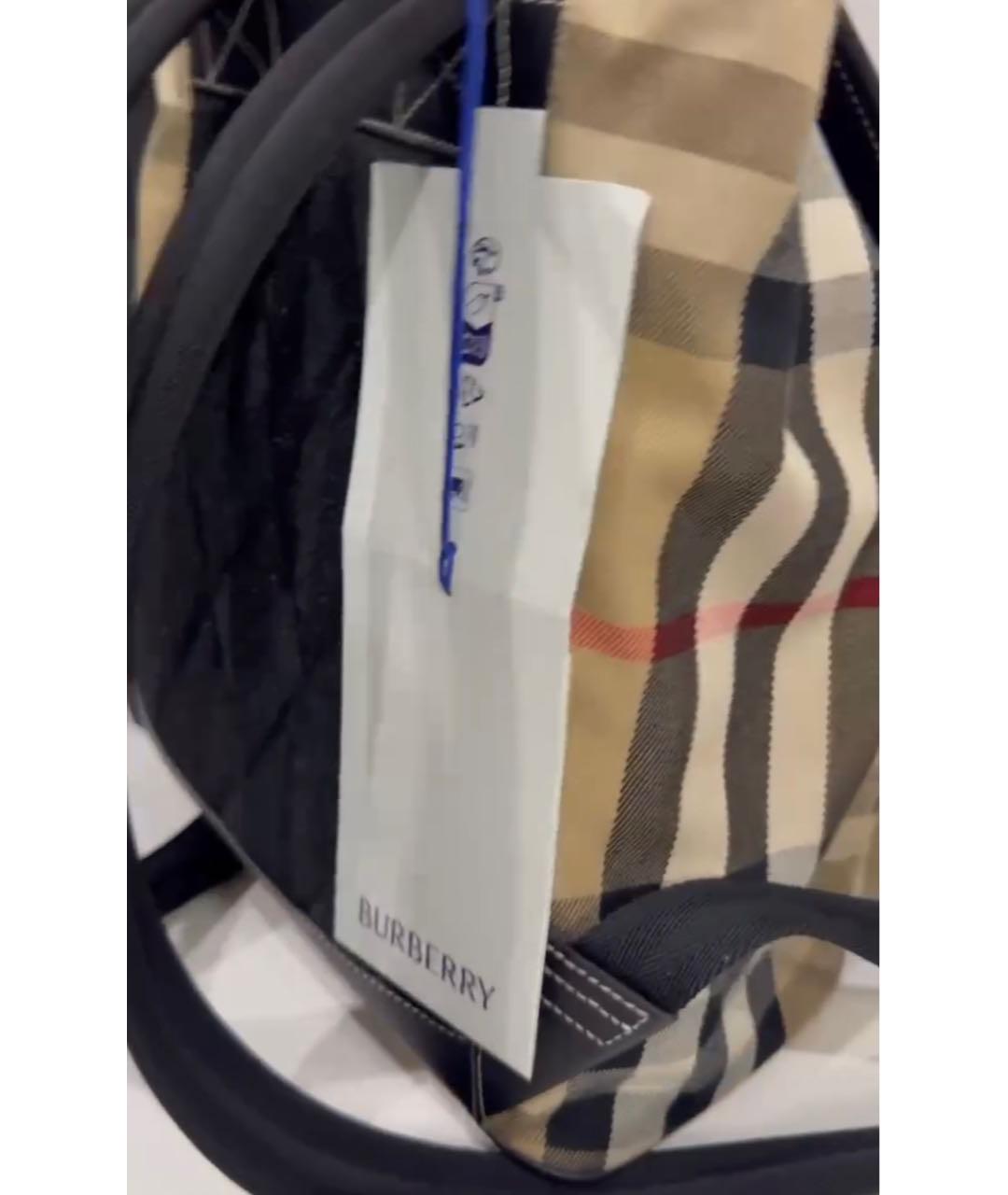 BURBERRY Бежевый тканевый рюкзак, фото 5