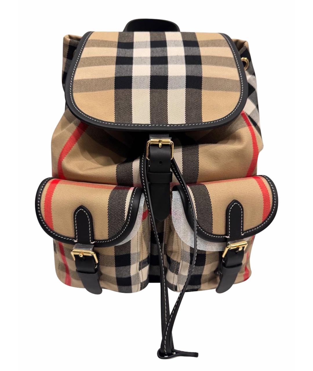 BURBERRY Бежевый тканевый рюкзак, фото 1