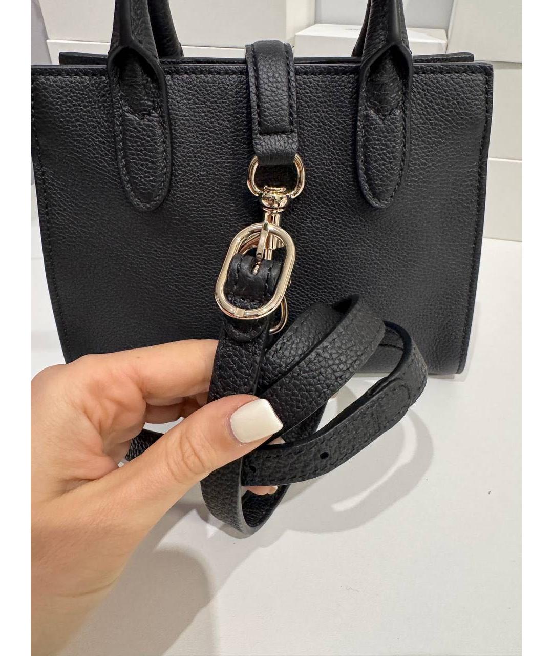 GUCCI Черная кожаная сумка тоут, фото 3
