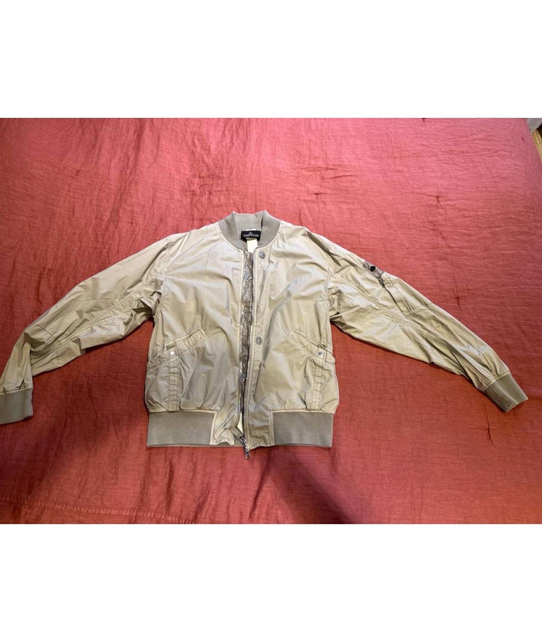 STONE ISLAND Серая хлопковая куртка, фото 6