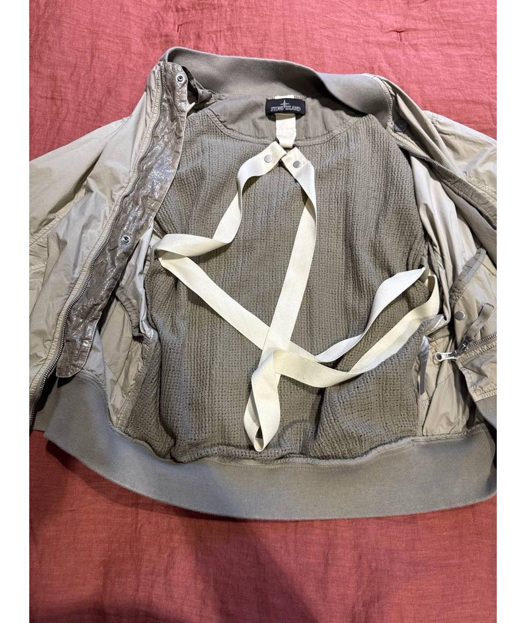 STONE ISLAND Серая хлопковая куртка, фото 3