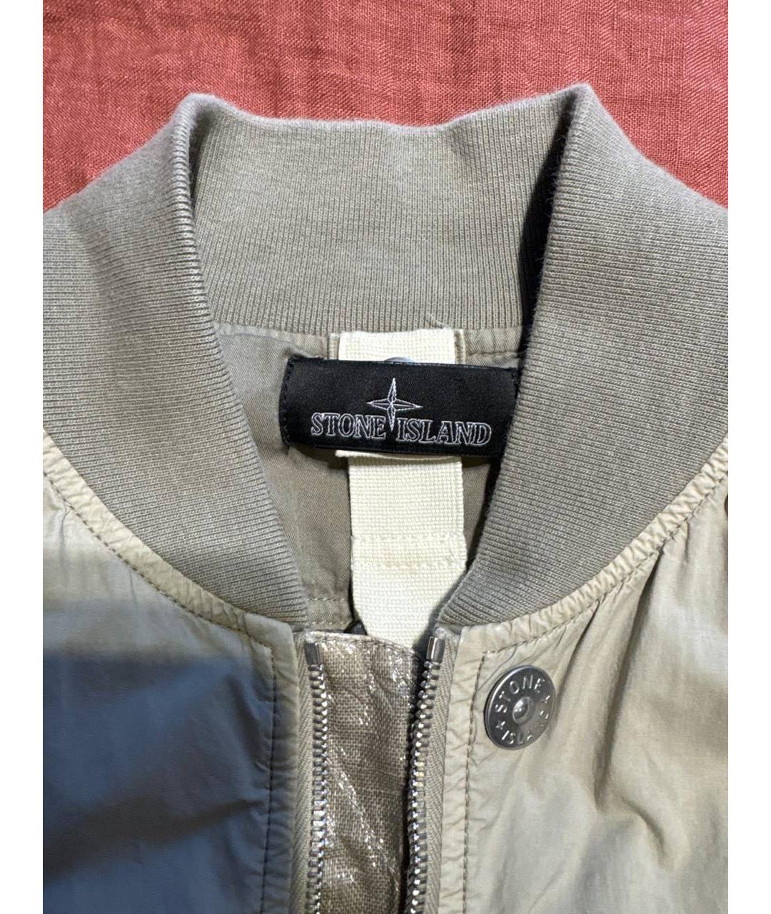 STONE ISLAND Серая хлопковая куртка, фото 2