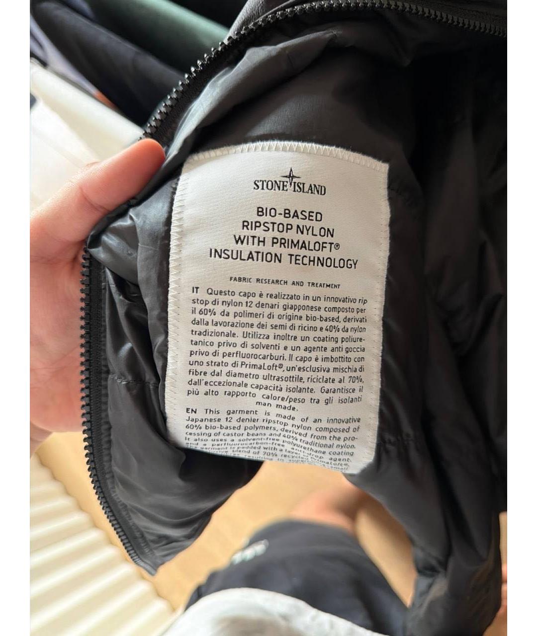 STONE ISLAND Черная хлопковая куртка, фото 2
