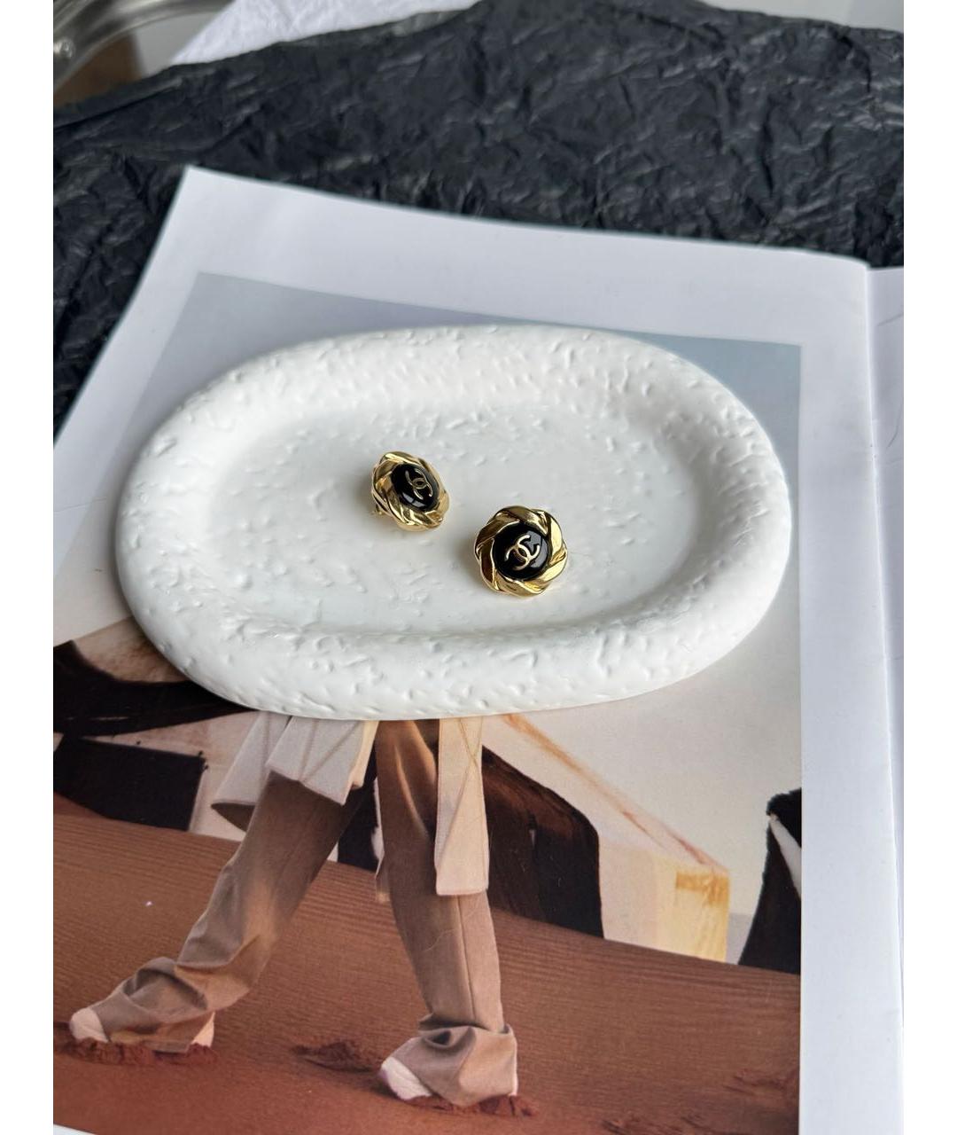 CHANEL Золотые серьги, фото 6