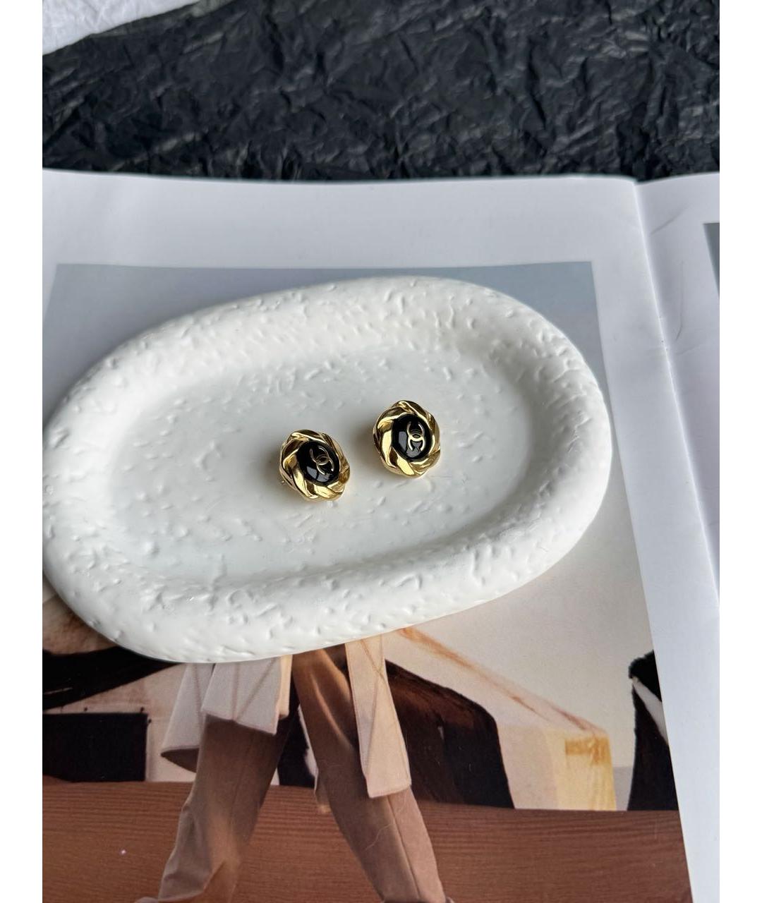 CHANEL Золотые серьги, фото 5