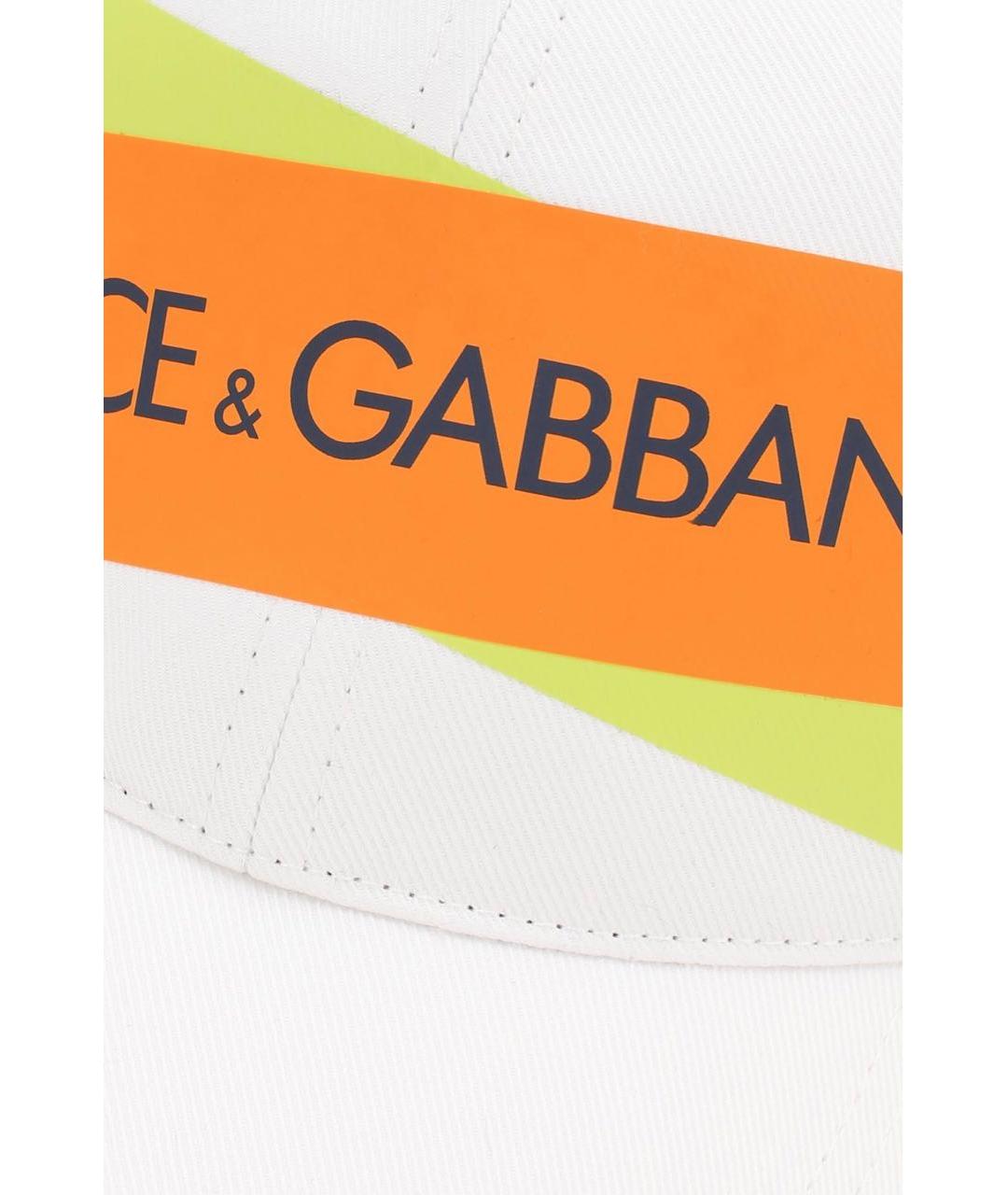 DOLCE&GABBANA Белая хлопковая кепка/бейсболка, фото 3