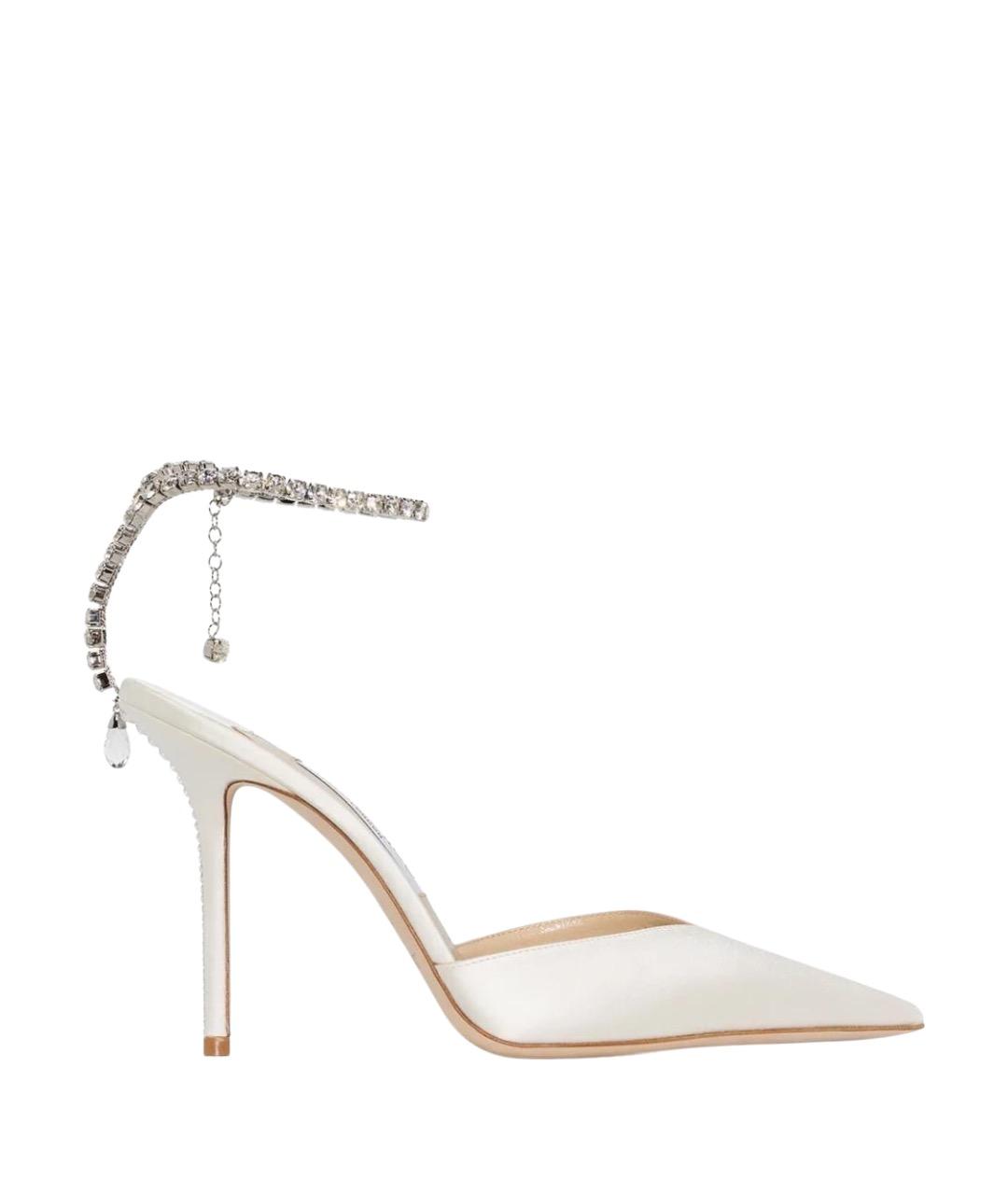 JIMMY CHOO Белые текстильные туфли, фото 1