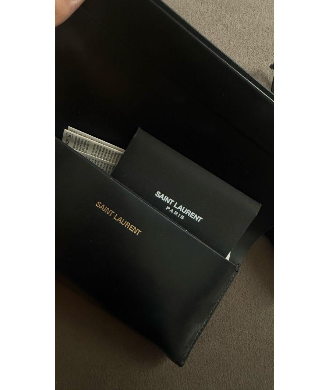 SAINT LAURENT Черные металлические солнцезащитные очки, фото 4