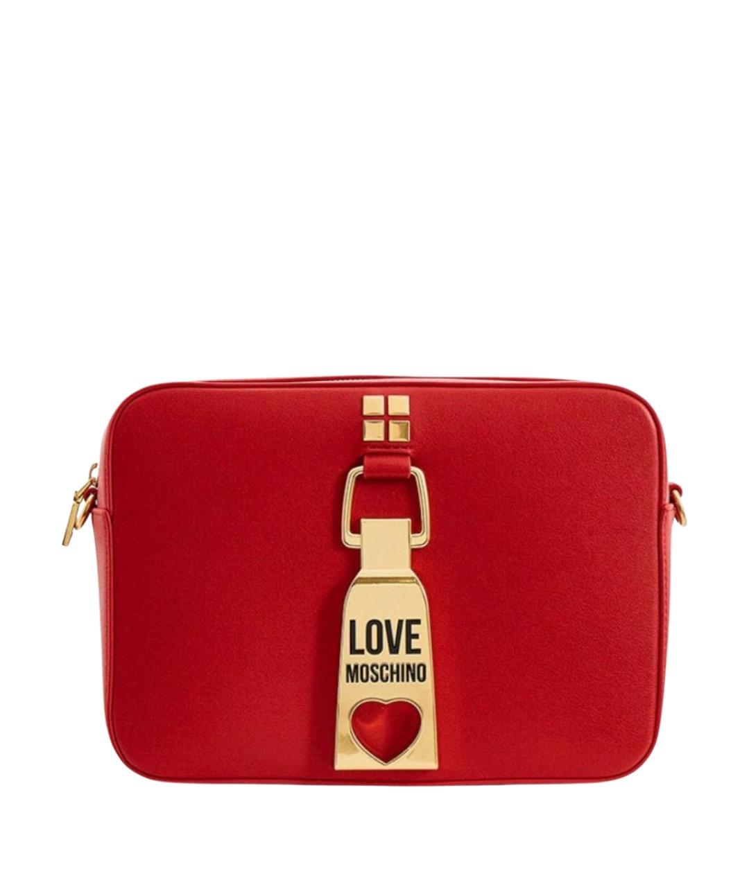 LOVE MOSCHINO Красная сумка через плечо из искусственной кожи, фото 1