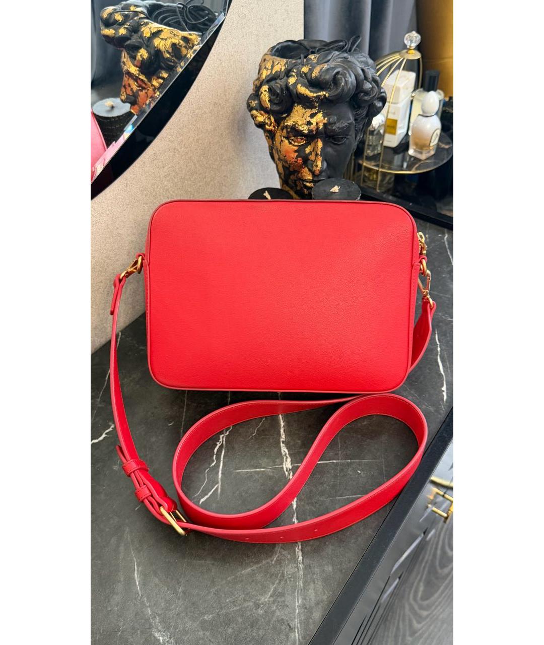 LOVE MOSCHINO Красная сумка через плечо из искусственной кожи, фото 3