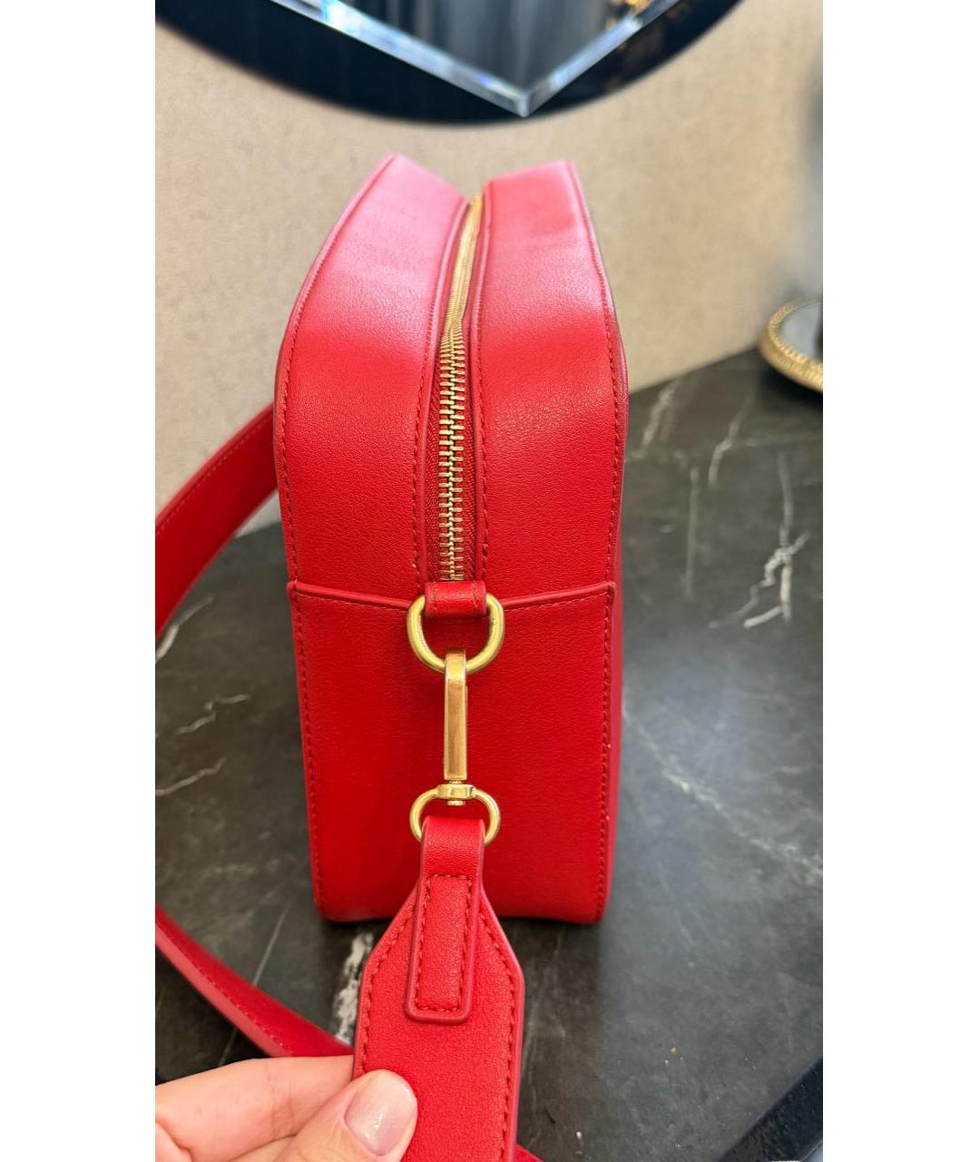 LOVE MOSCHINO Красная сумка через плечо из искусственной кожи, фото 8