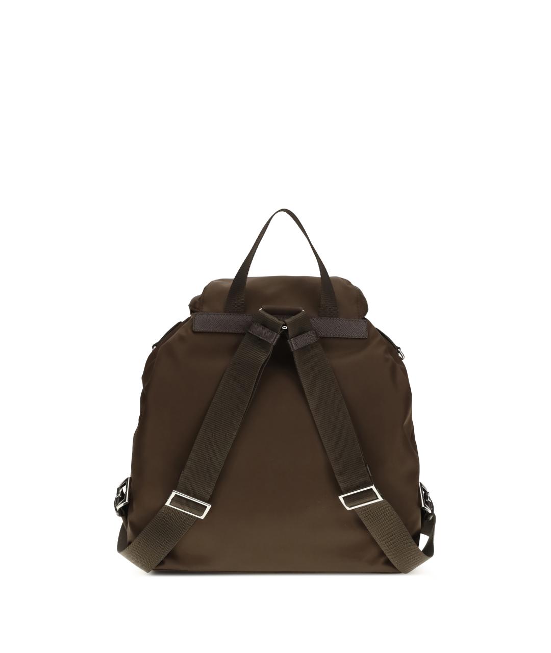 PRADA Коричневый синтетический рюкзак, фото 2