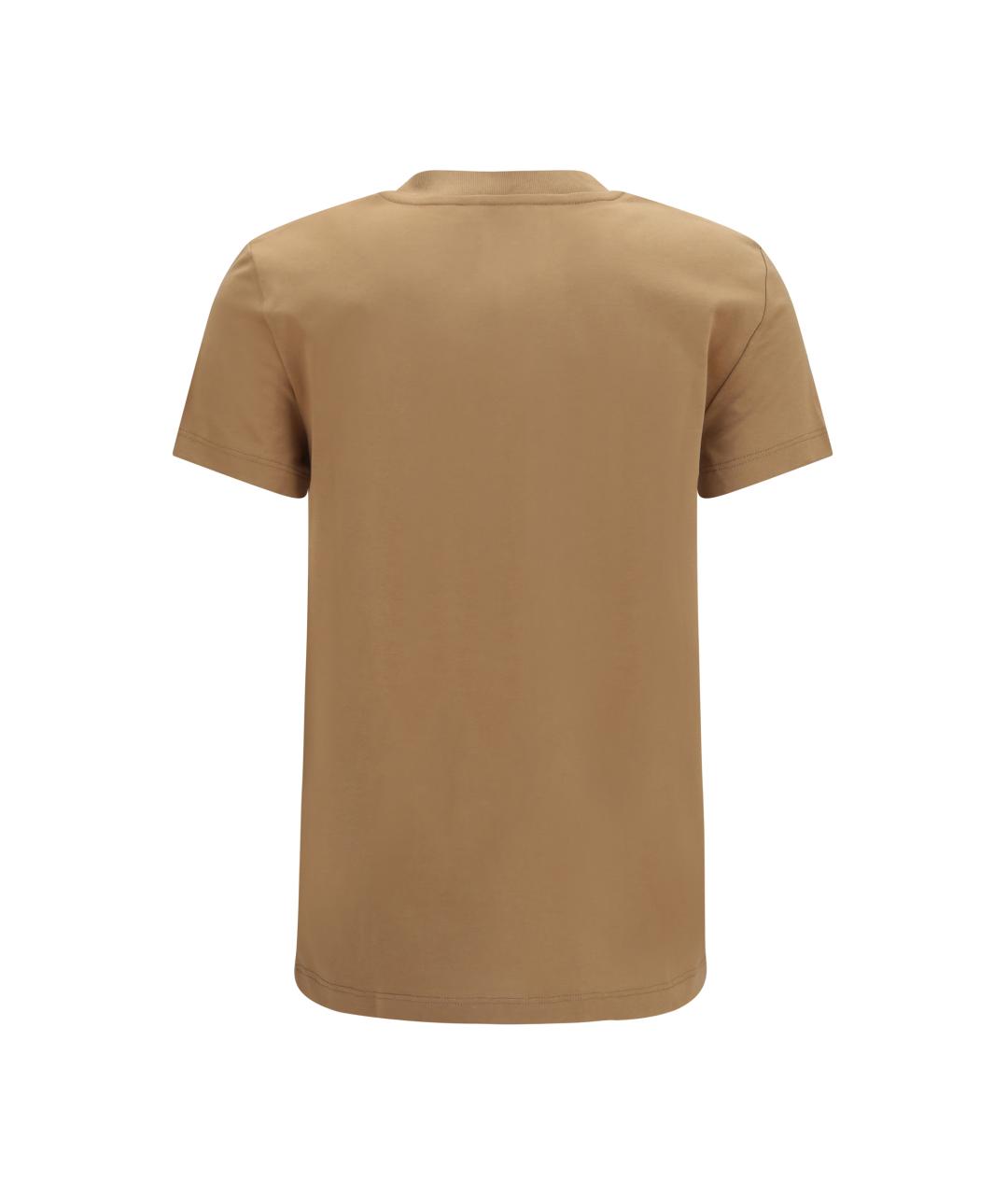 MAX MARA Бежевая хлопковая футболка, фото 2