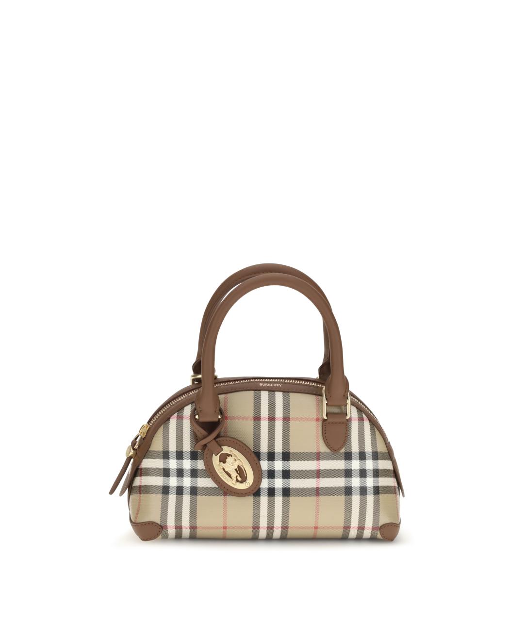 BURBERRY Бежевая хлопковая сумка с короткими ручками, фото 1