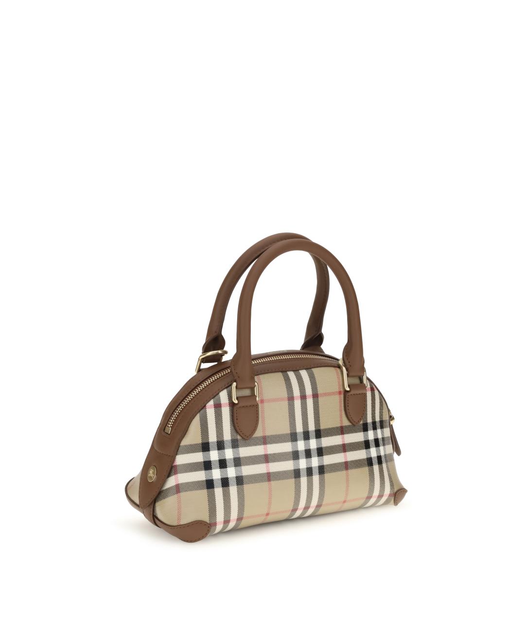 BURBERRY Бежевая хлопковая сумка с короткими ручками, фото 3
