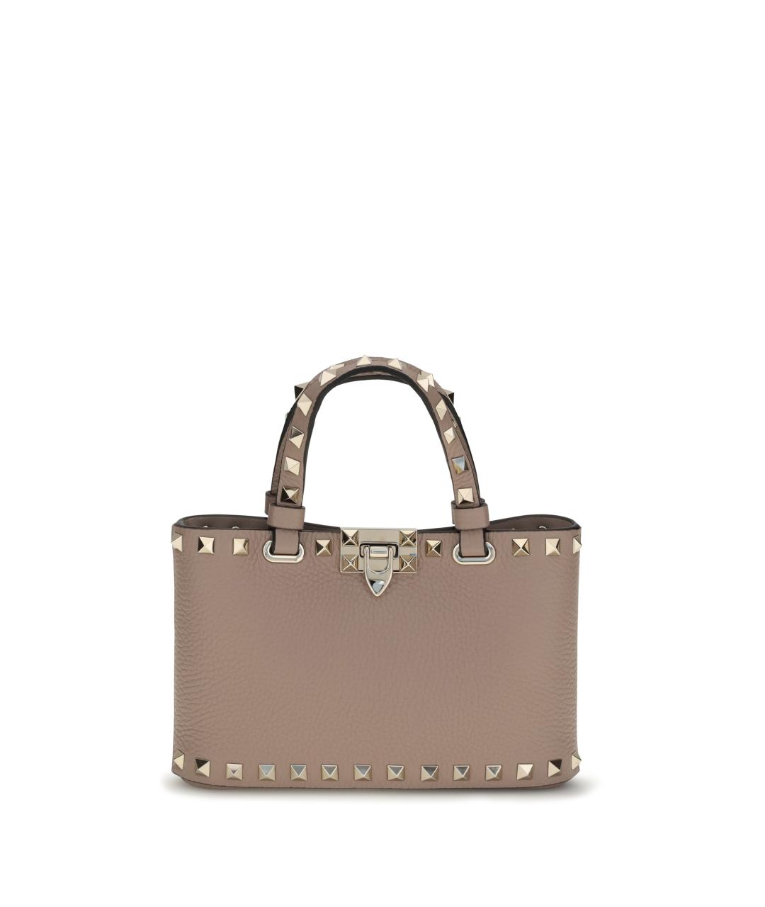 VALENTINO Розовая кожаная сумка тоут, фото 1