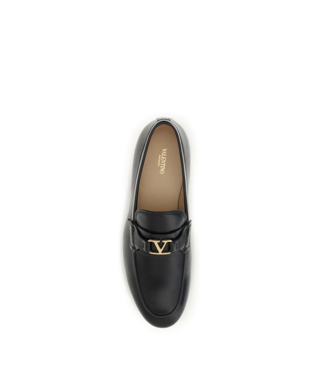 VALENTINO Черные кожаные лоферы, фото 4