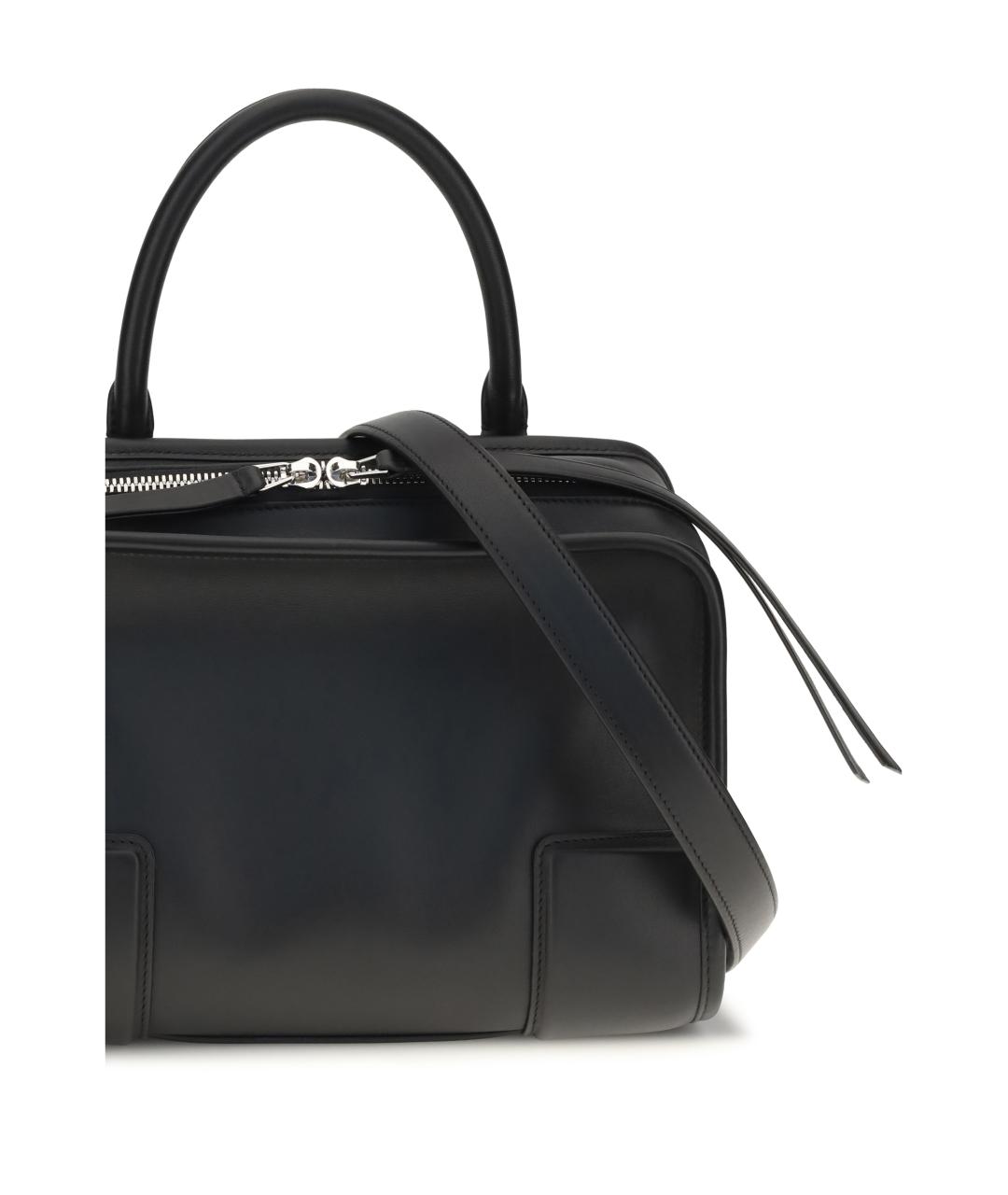 LOEWE Черная кожаная сумка тоут, фото 4