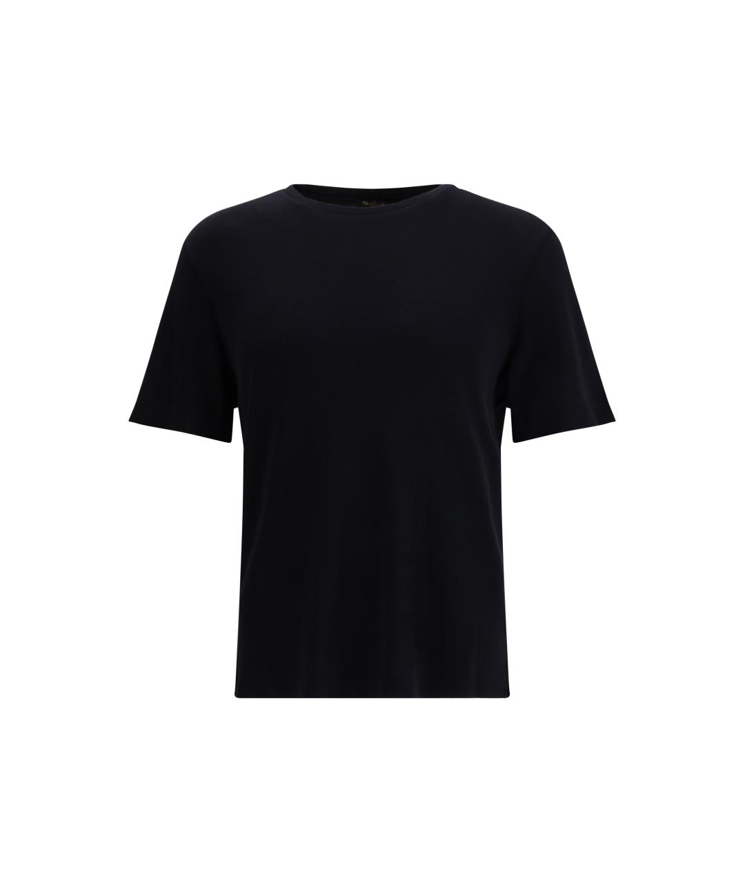 LORO PIANA Синяя хлопковая футболка, фото 1