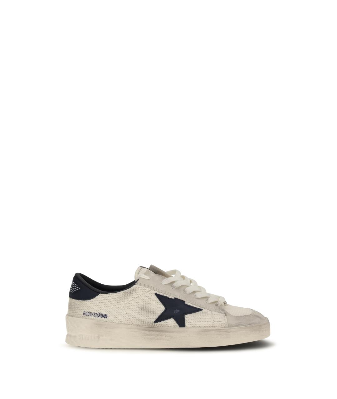 GOLDEN GOOSE Бежевые синтетические низкие кроссовки / кеды, фото 1