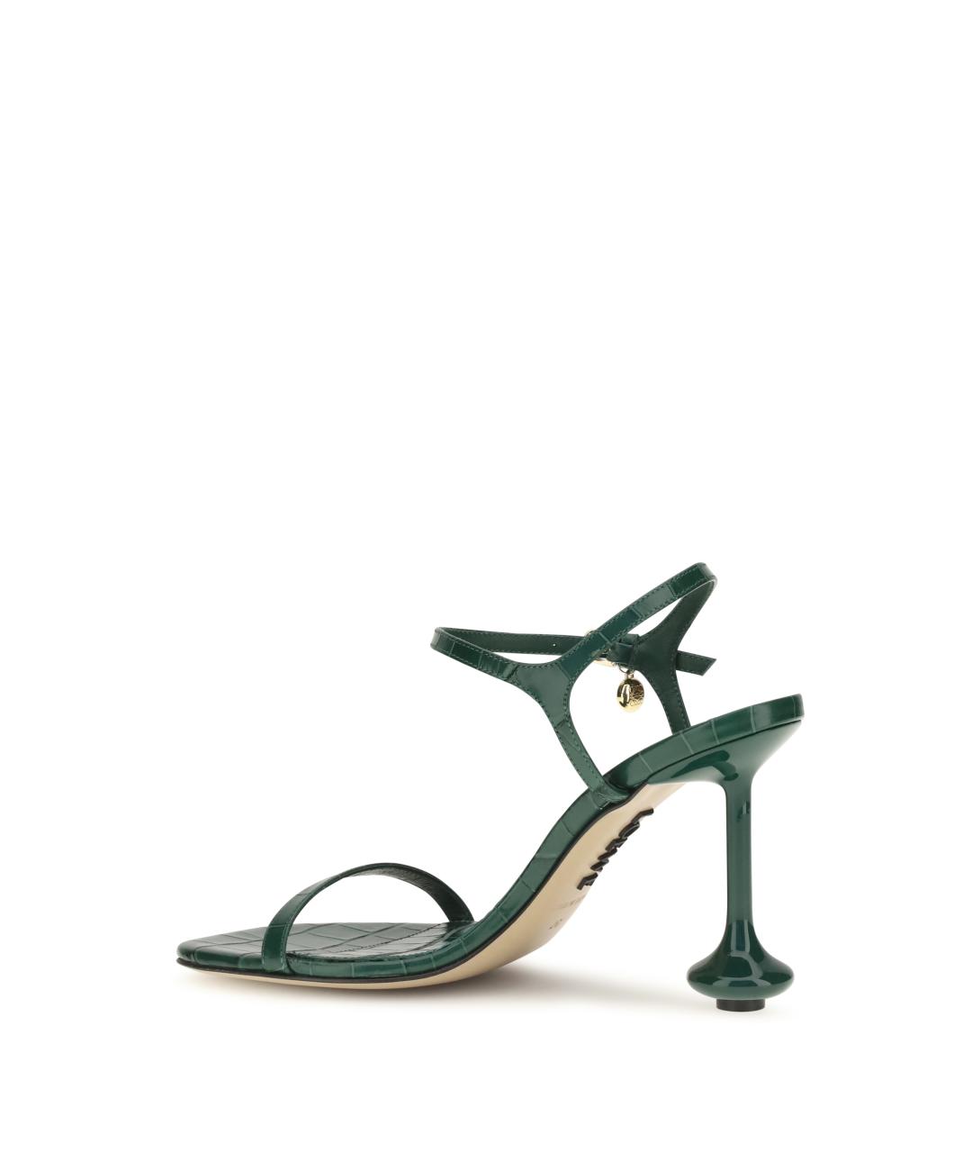 LOEWE Зеленые кожаные босоножки, фото 3