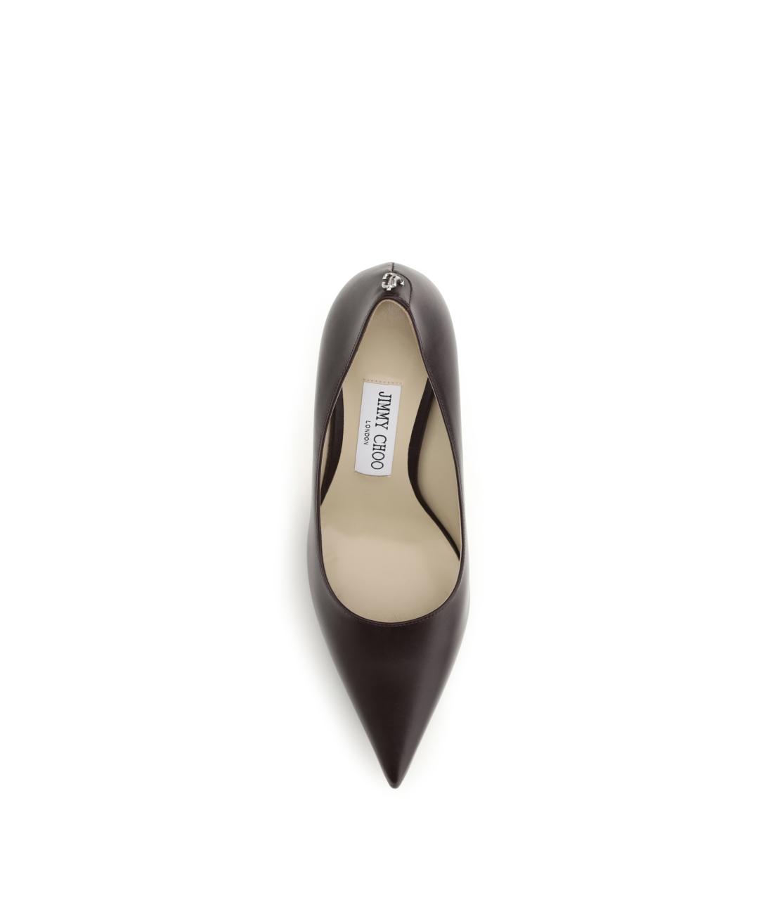JIMMY CHOO Коричневые кожаные туфли, фото 4