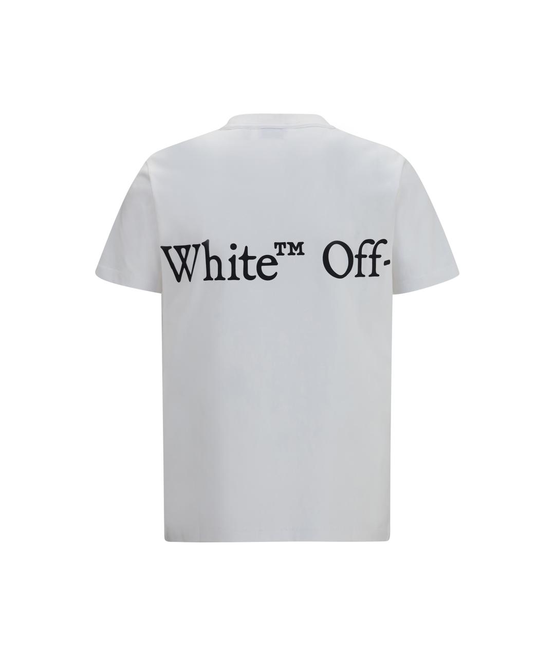 OFF-WHITE Белая хлопковая футболка, фото 2